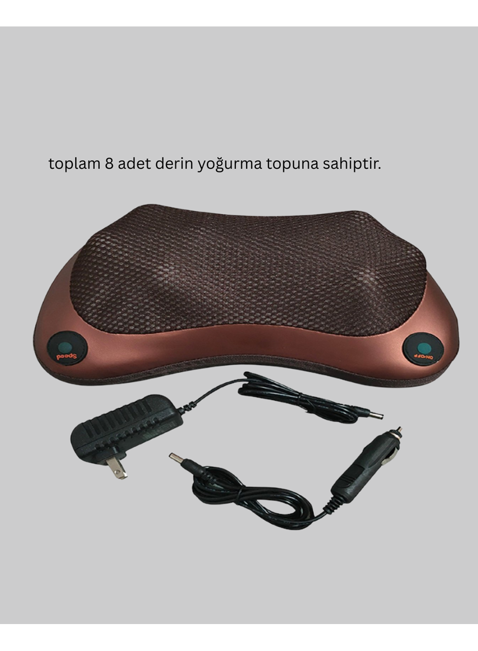 Ergonomik Derin Yoğurmalı Boyun Bel Sırt Masaj Cihazı Priz Çakmak Girişli