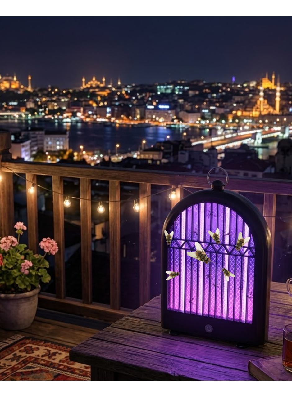 Şarjlı UV Sivrisinek Öldürücü Lamba Sessiz ve