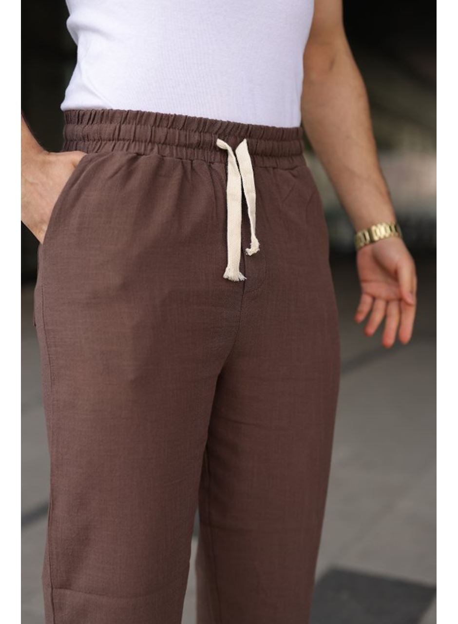 Erkek İthal Yıkamalı Keten Pantolon