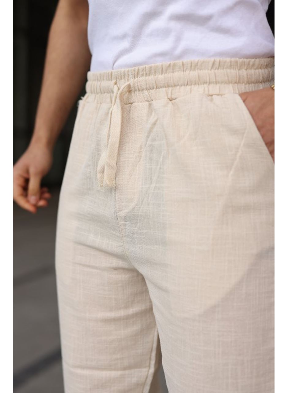 Erkek İthal Yıkamalı Keten Pantolon