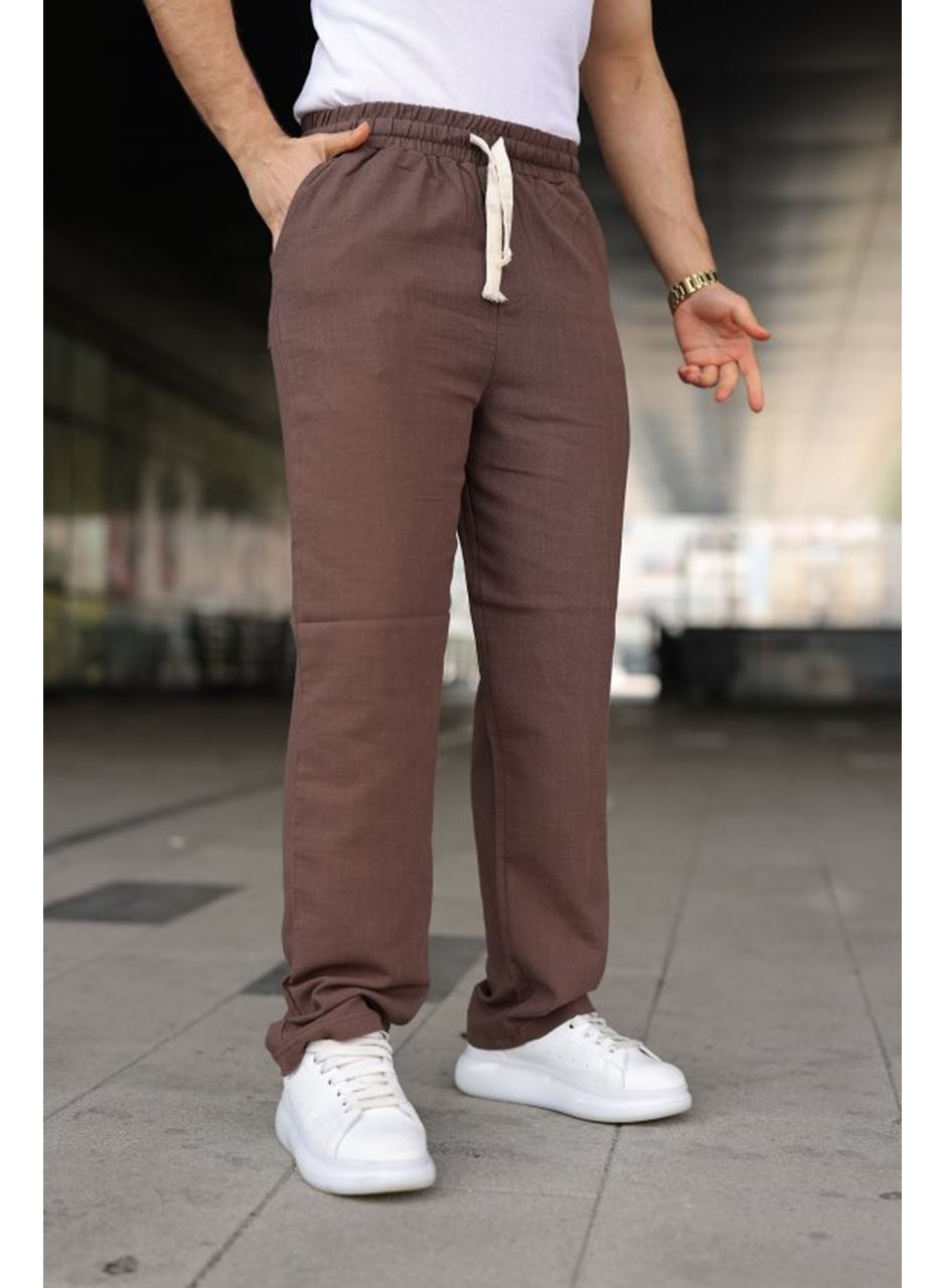 Erkek İthal Yıkamalı Keten Pantolon