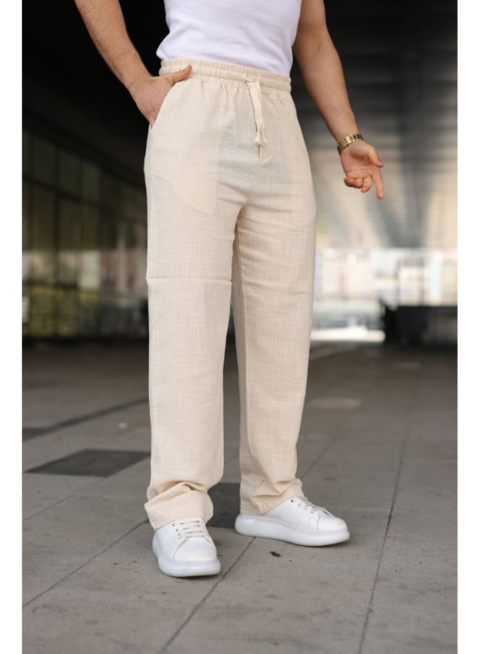 Erkek İthal Yıkamalı Keten Pantolon