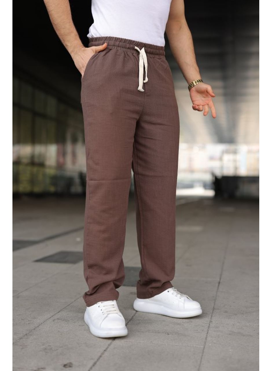 Erkek İthal Yıkamalı Keten Pantolon