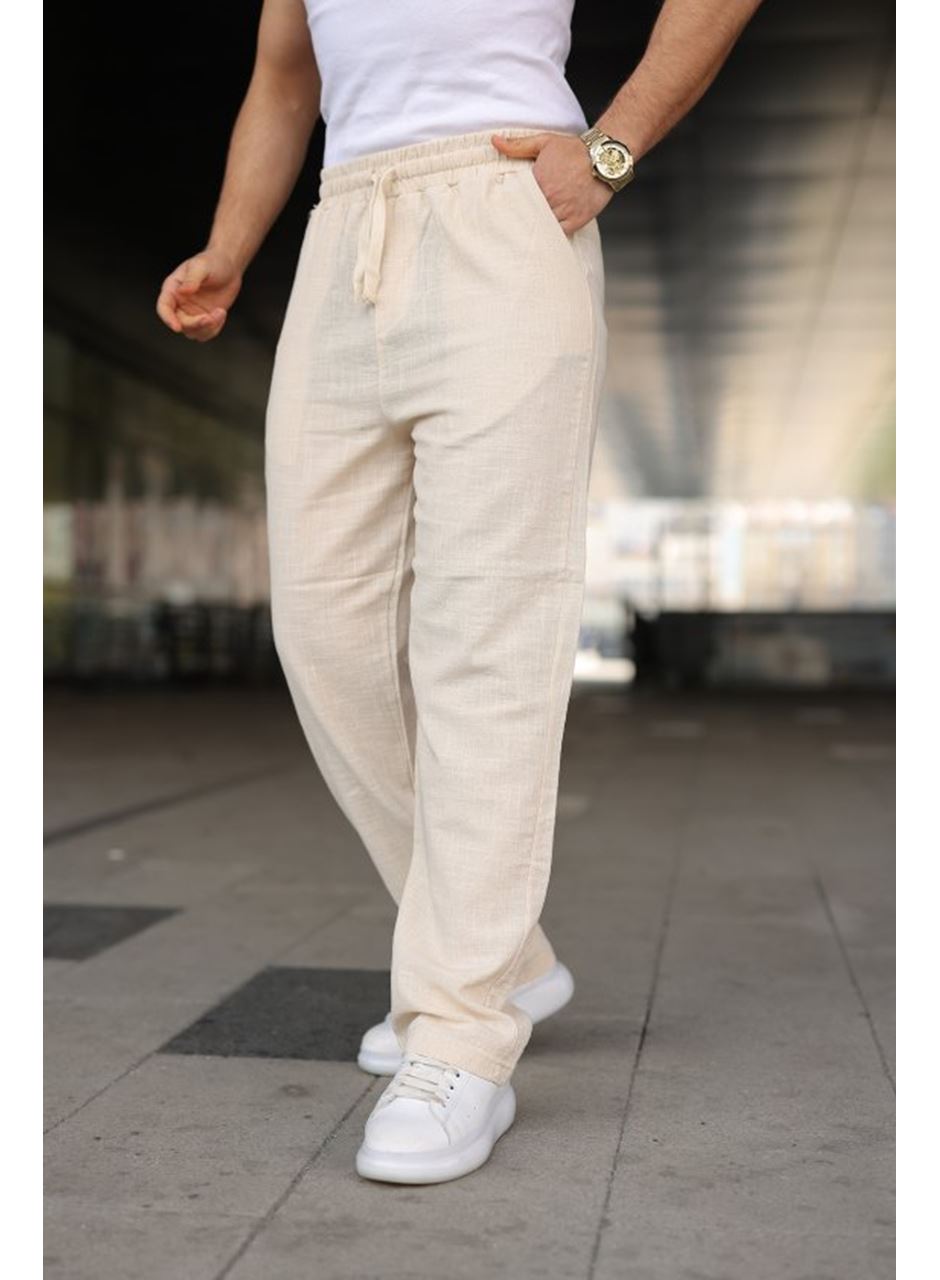 Erkek İthal Yıkamalı Keten Pantolon