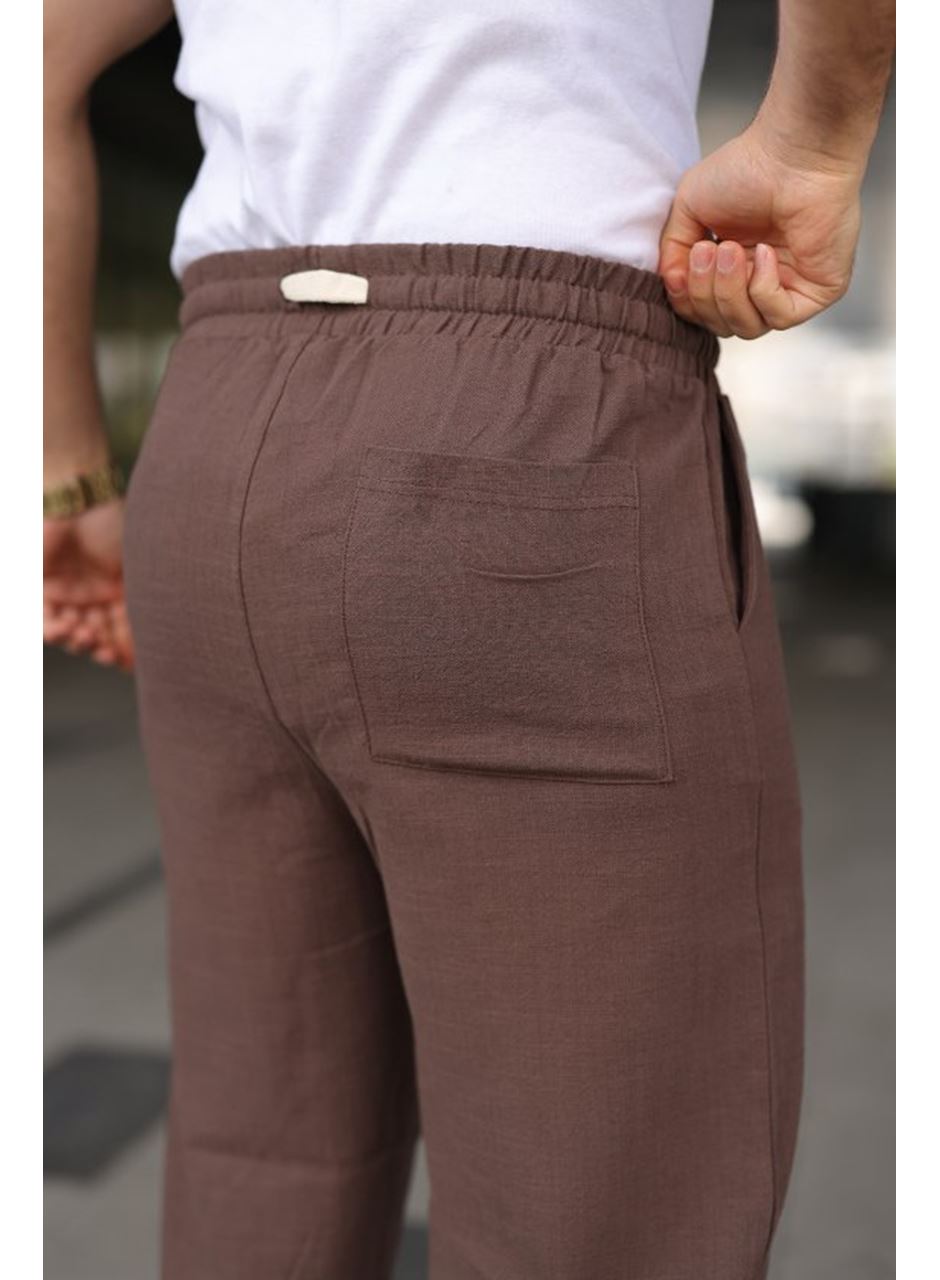 Erkek İthal Yıkamalı Keten Pantolon