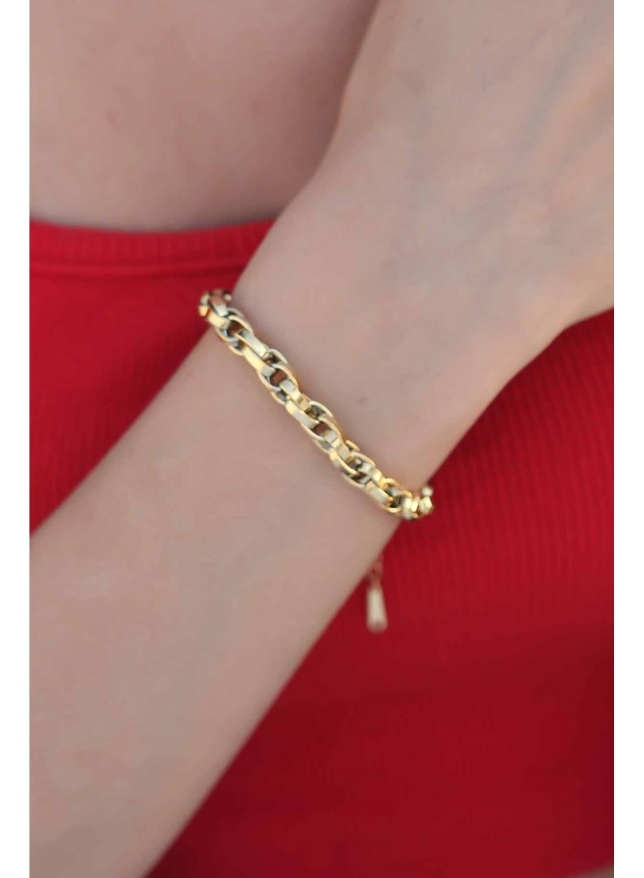 Gold Renk 316L Çelik Zincir Kadın Bileklik