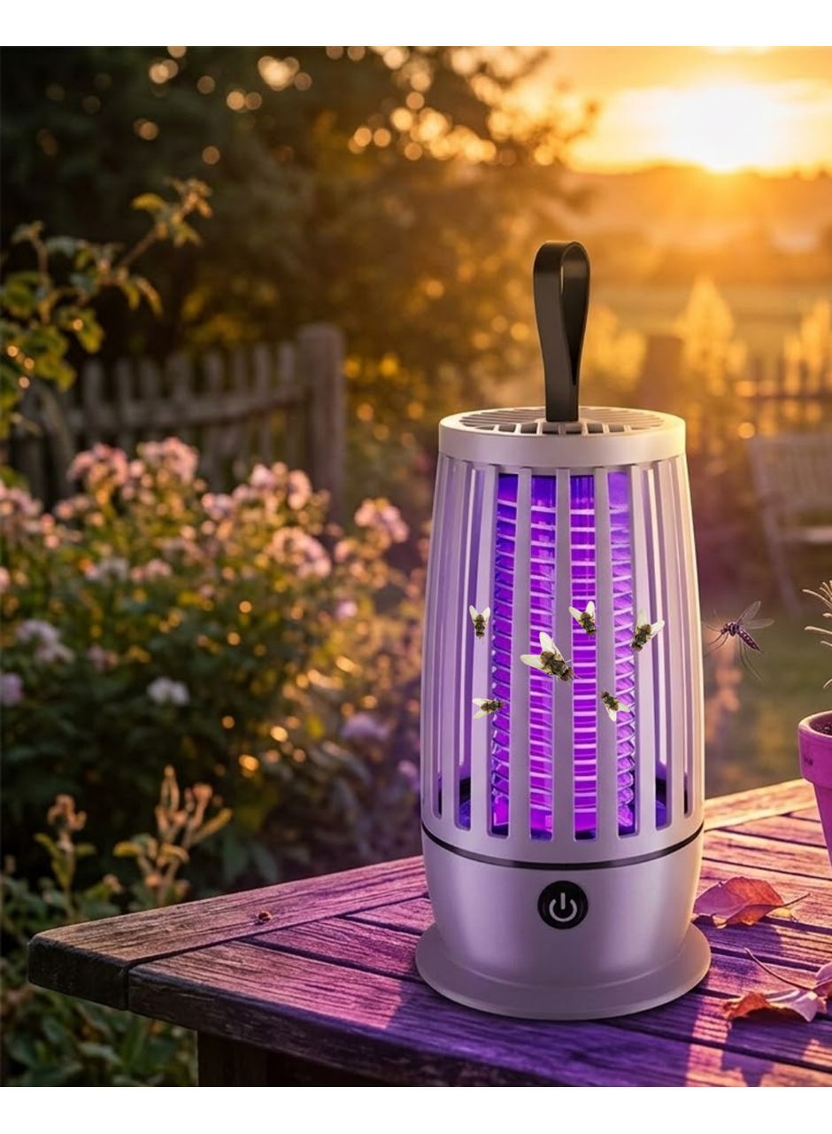 Elektrikli Sinek Öldürücü Lamba UV Mor Işık Geniş Alan Etkili Sessiz Çalışma