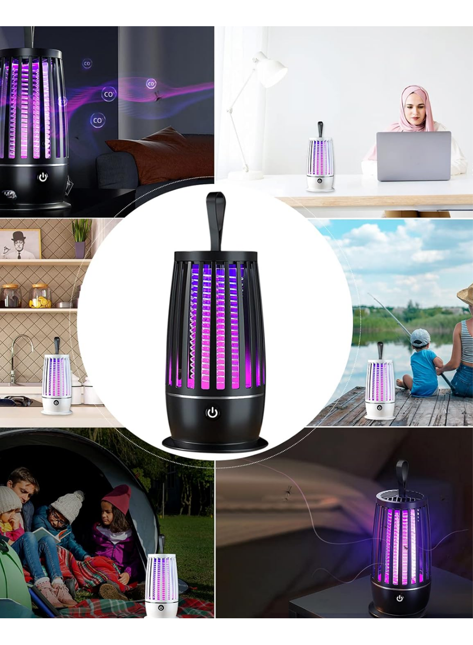 Elektrikli Sinek Öldürücü Lamba UV Mor Işık Geniş Alan Etkili Sessiz Çalışma