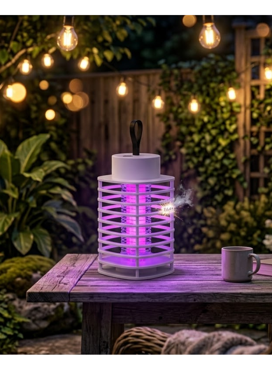 Akıllı Elektrikli Böcek Öldürücü Lamba UV Mor Işık Sessiz Gece Kullanımı Duvara Asılabilir