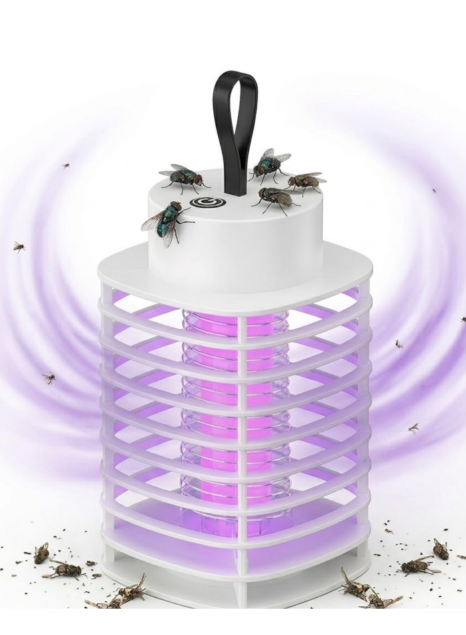 Akıllı Elektrikli Böcek Öldürücü Lamba UV Mor Işık Sessiz Gece Kullanımı Duvara Asılabilir