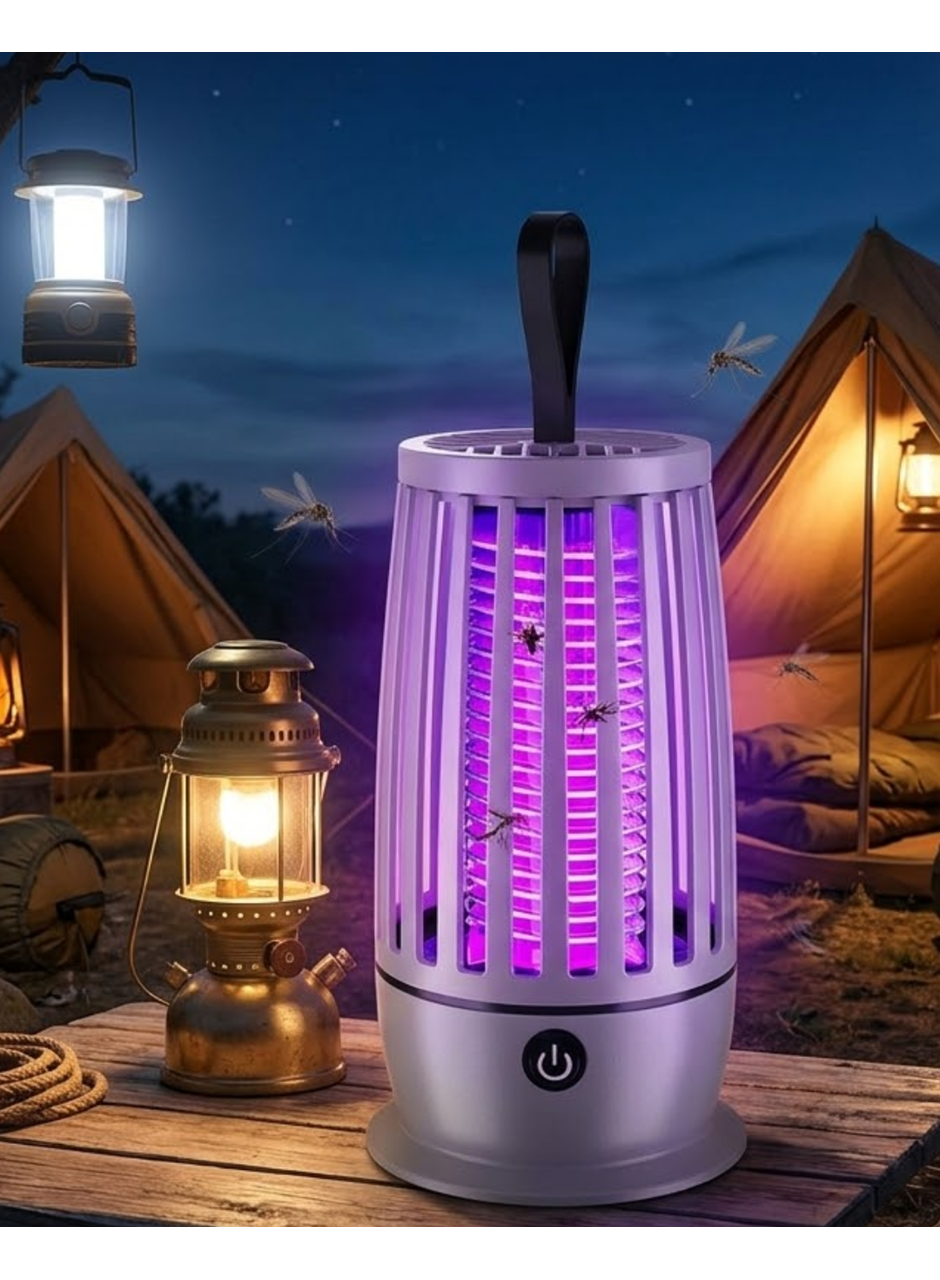 UV Mor Işık Elektrikli Sivrisinek Tuzak Lamba Sessiz Çalışma Gece Aydınlatmalı