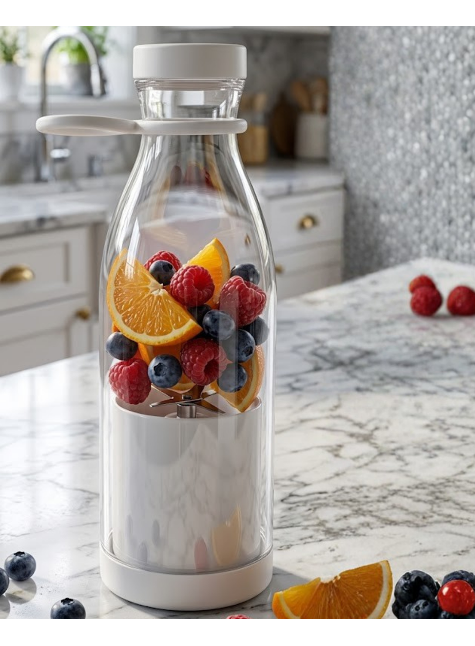 Şarjlı Taşınabilir Blender 380 ml USB Kablosuz Smoothie ve Meyve Karıştırıcı