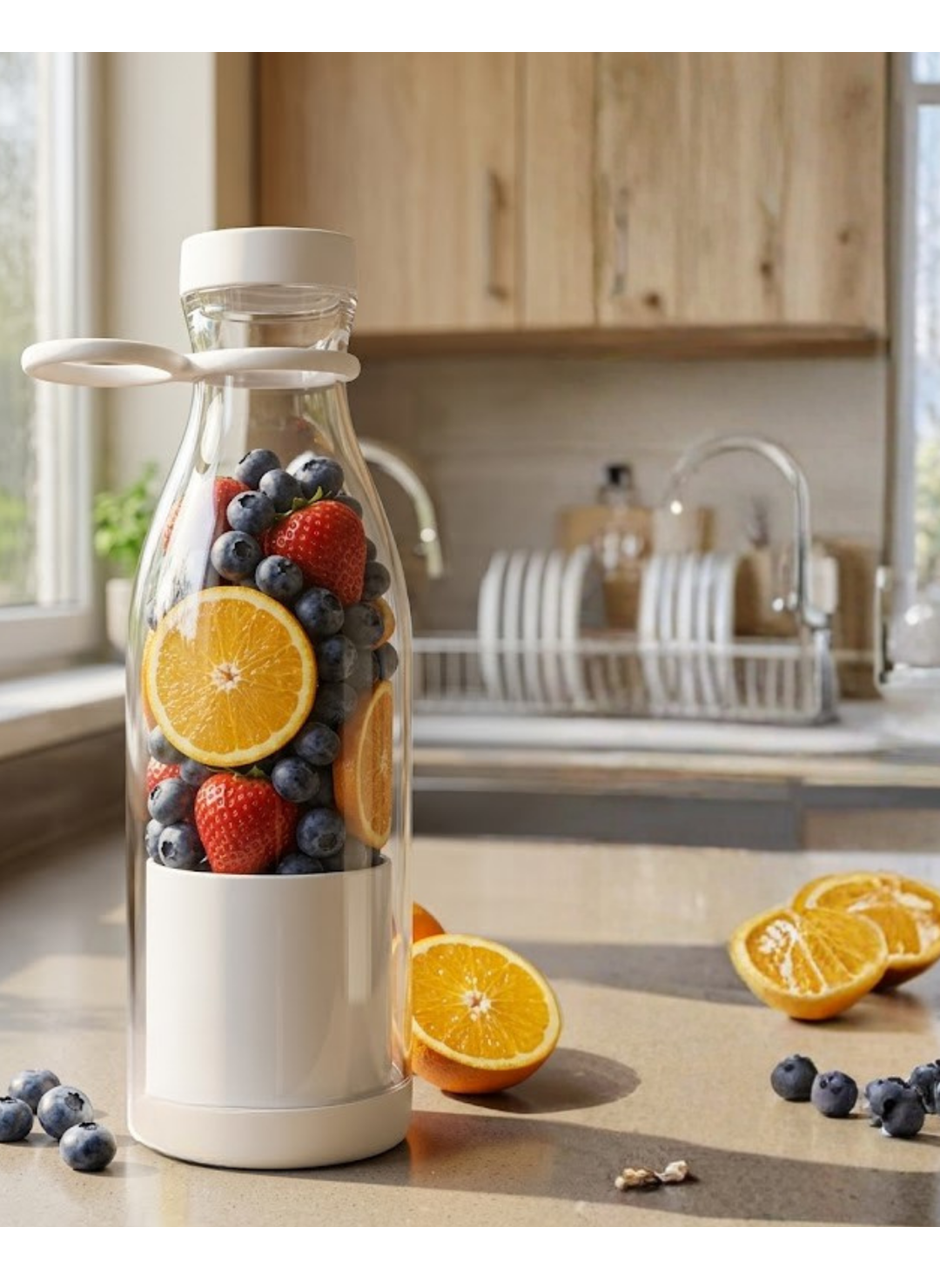 Taşınabilir Blender 380 ml USB Şarjlı Meyve ve Smoothie Hazırlayıcı