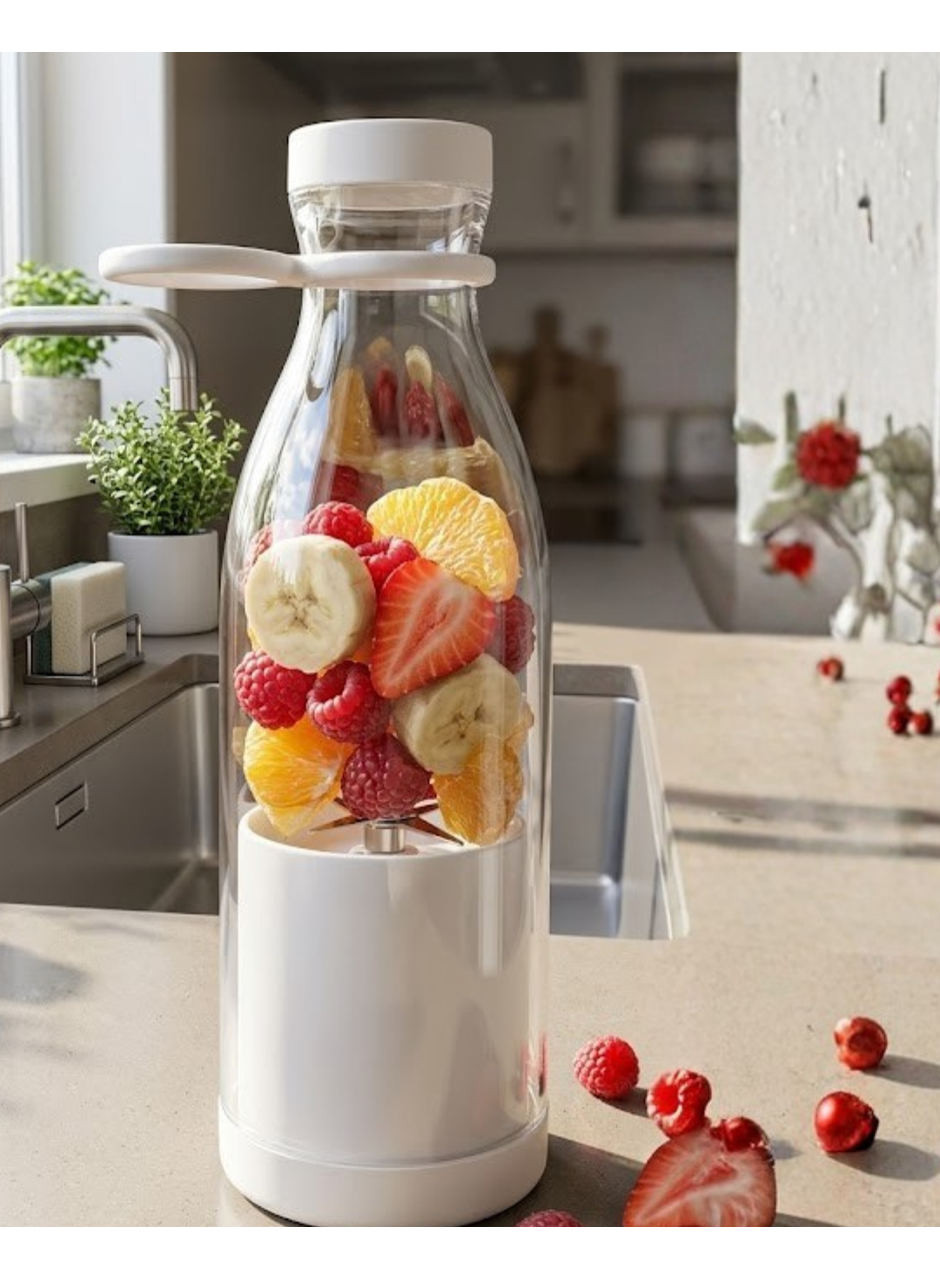 Kablosuz Taşınabilir Blender 380 ml Smoothie Milkshake Meyve Karıştırıcı
