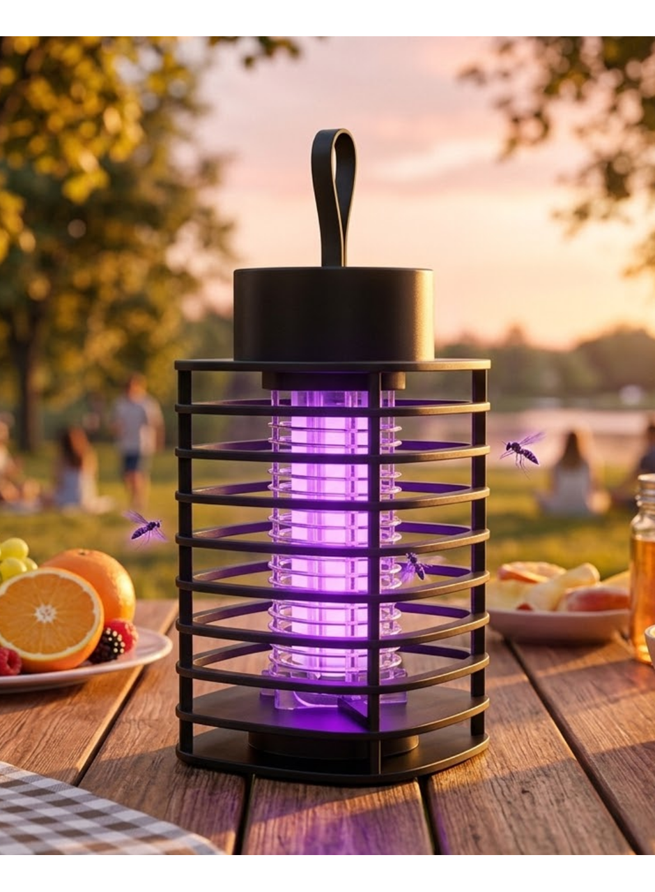 Elektrikli Sivrisinek Tuzak Lambası UV Işık Çekim Gücü ve Sessiz Çalışma