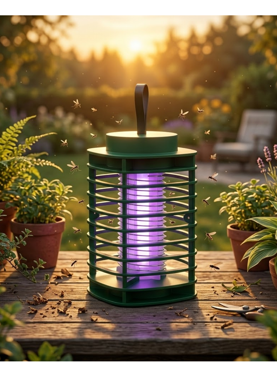 LED Sivrisinek Öldürücü Lamba Güçlü UV Işık ve Elektrikli Tuzak Sistemi