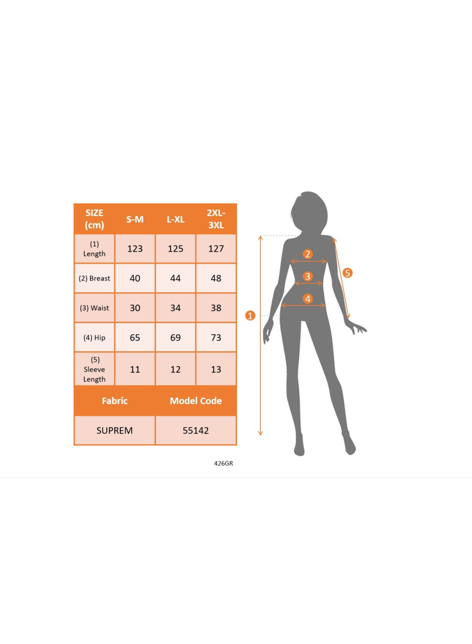 Kadın Kısa Kollu V Yakalı Desenli Yandan Yırtmaçlı Süprem Elbise