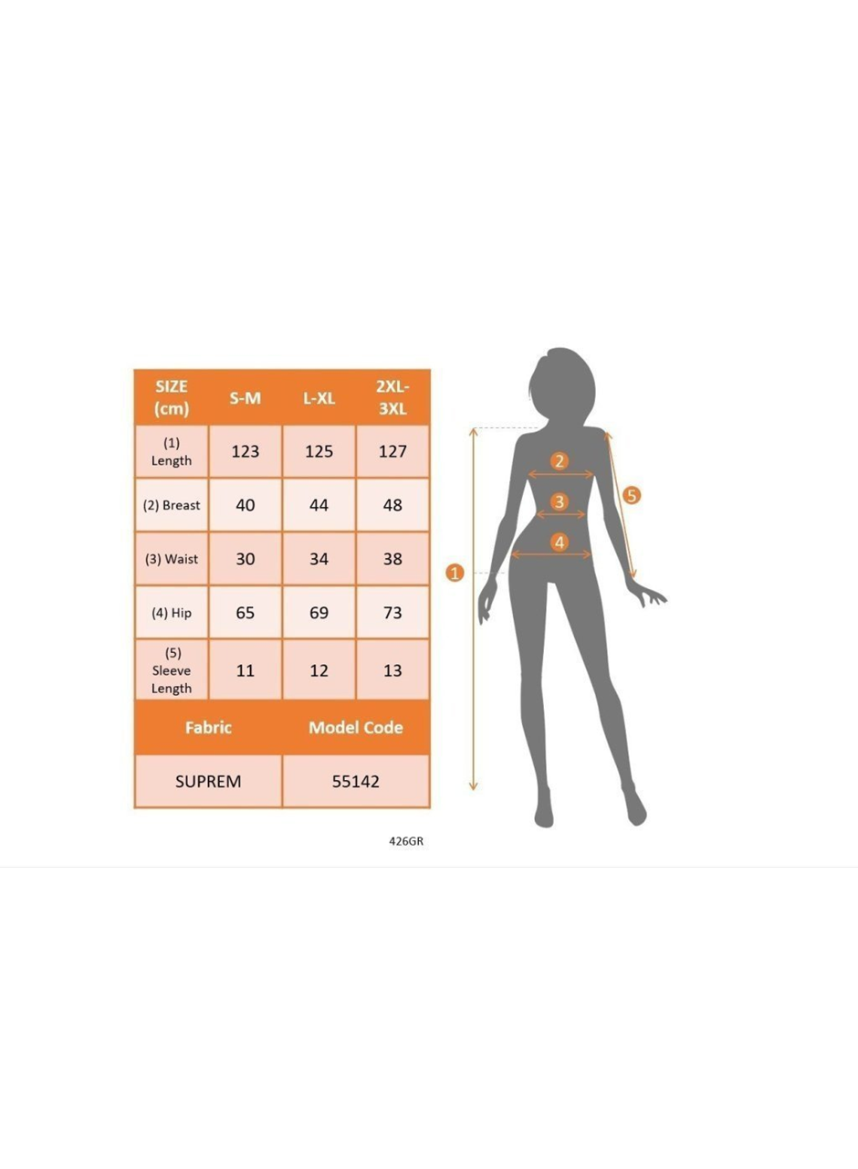 Kadın Kısa Kollu V Yakalı Desenli Yandan Yırtmaçlı Süprem Elbise