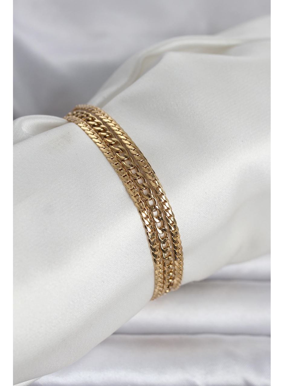 316L Çelik Gold Renk 3'lü Kadın Bileklik