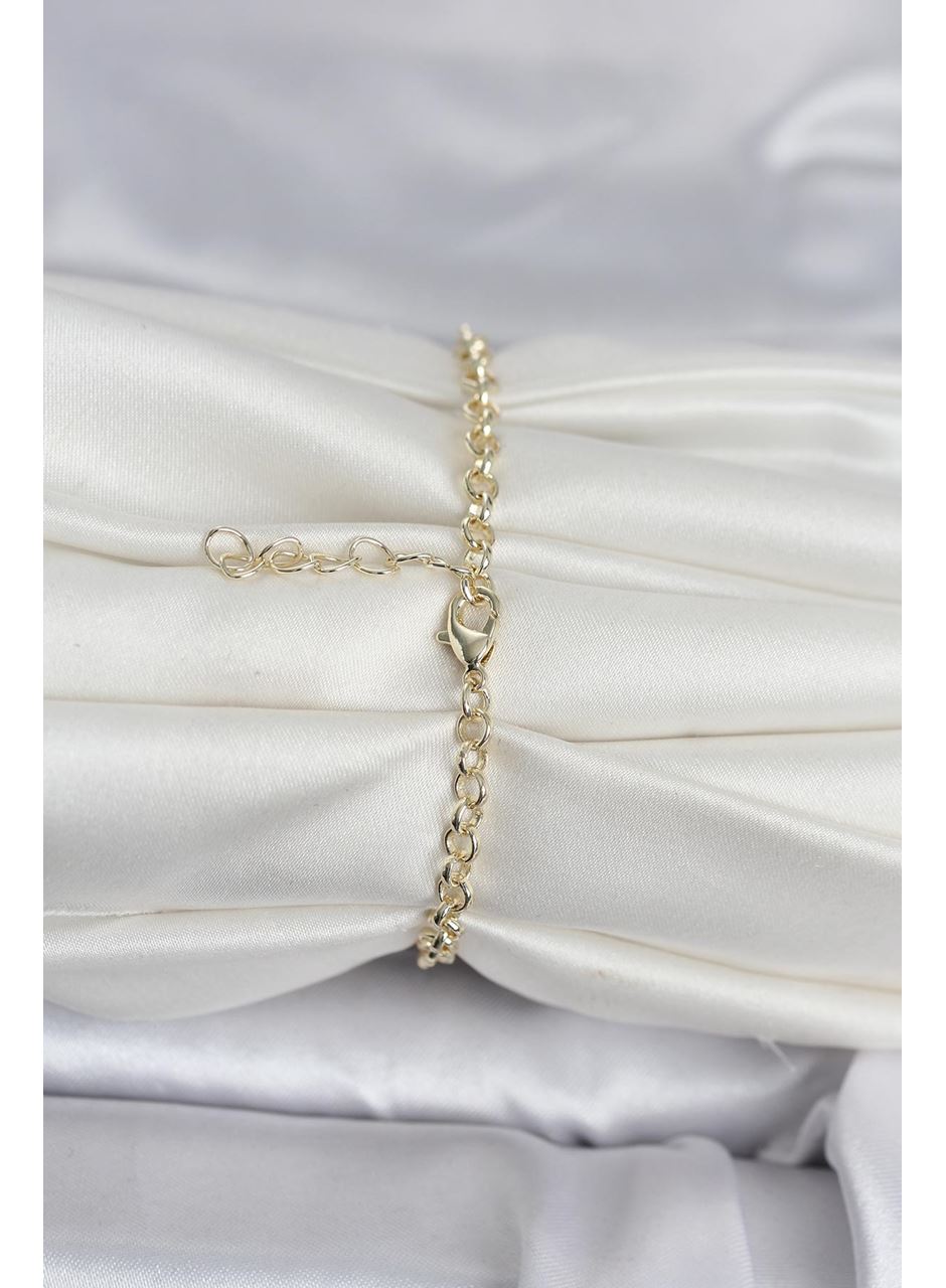 Pirinç Gold Renk Nazarlı Model Zirkon Taşlı Kadın Bileklik