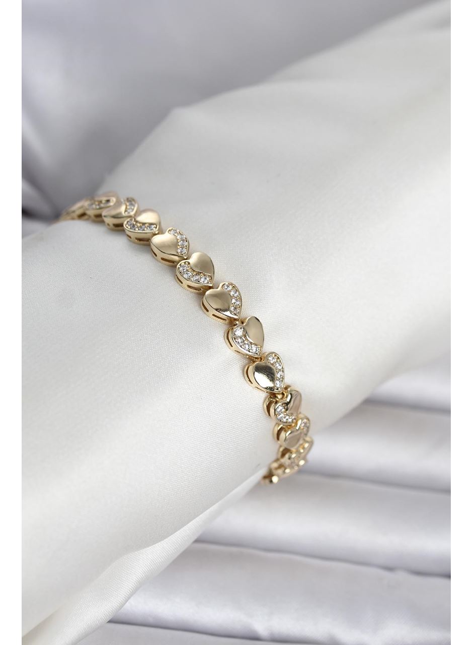 Xuping Kalp Model Gold Renk Kadın Bileklik