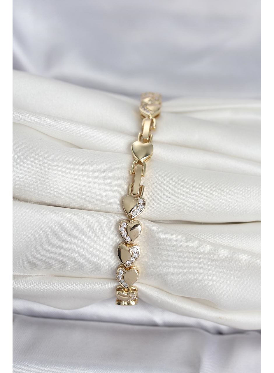 Xuping Kalp Model Gold Renk Kadın Bileklik