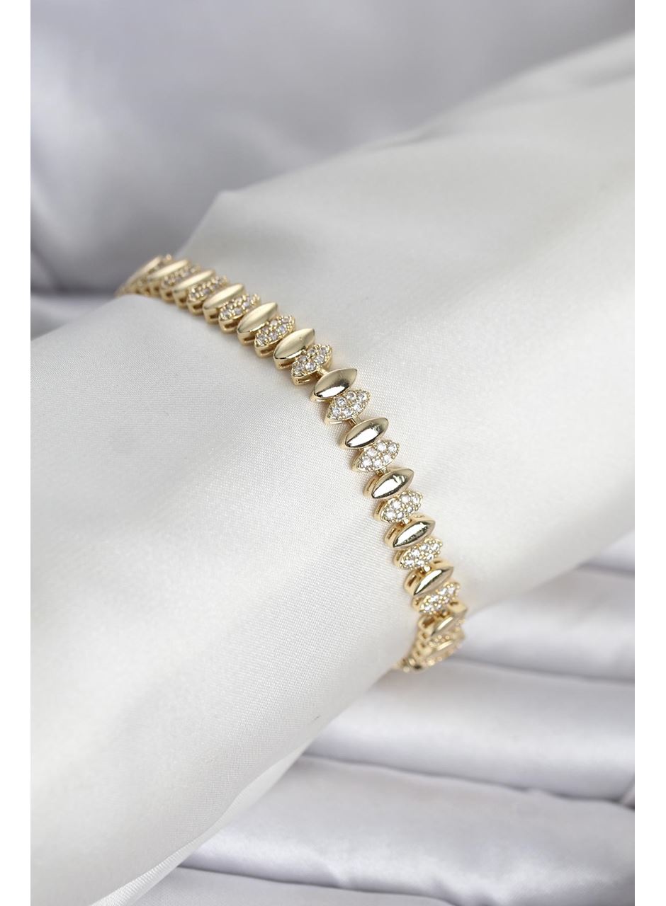 Pirinç Gold Renk Arpa Model Kadın Bileklik