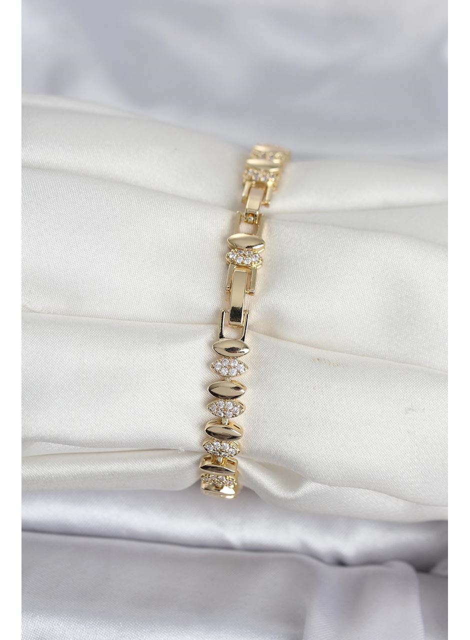 Pirinç Gold Renk Arpa Model Kadın Bileklik