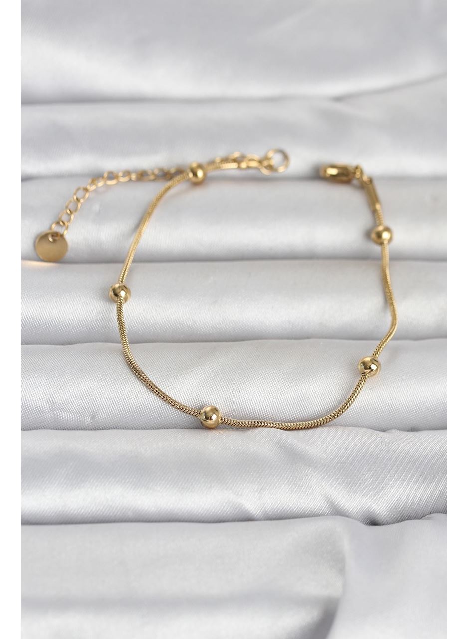 316L Çelik Gold Renk Top Zincirli Kadın Bileklik