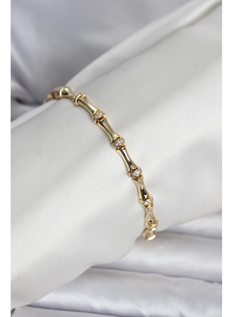 Pirinç Gold Renk Kemik Model Kadın Bileklik