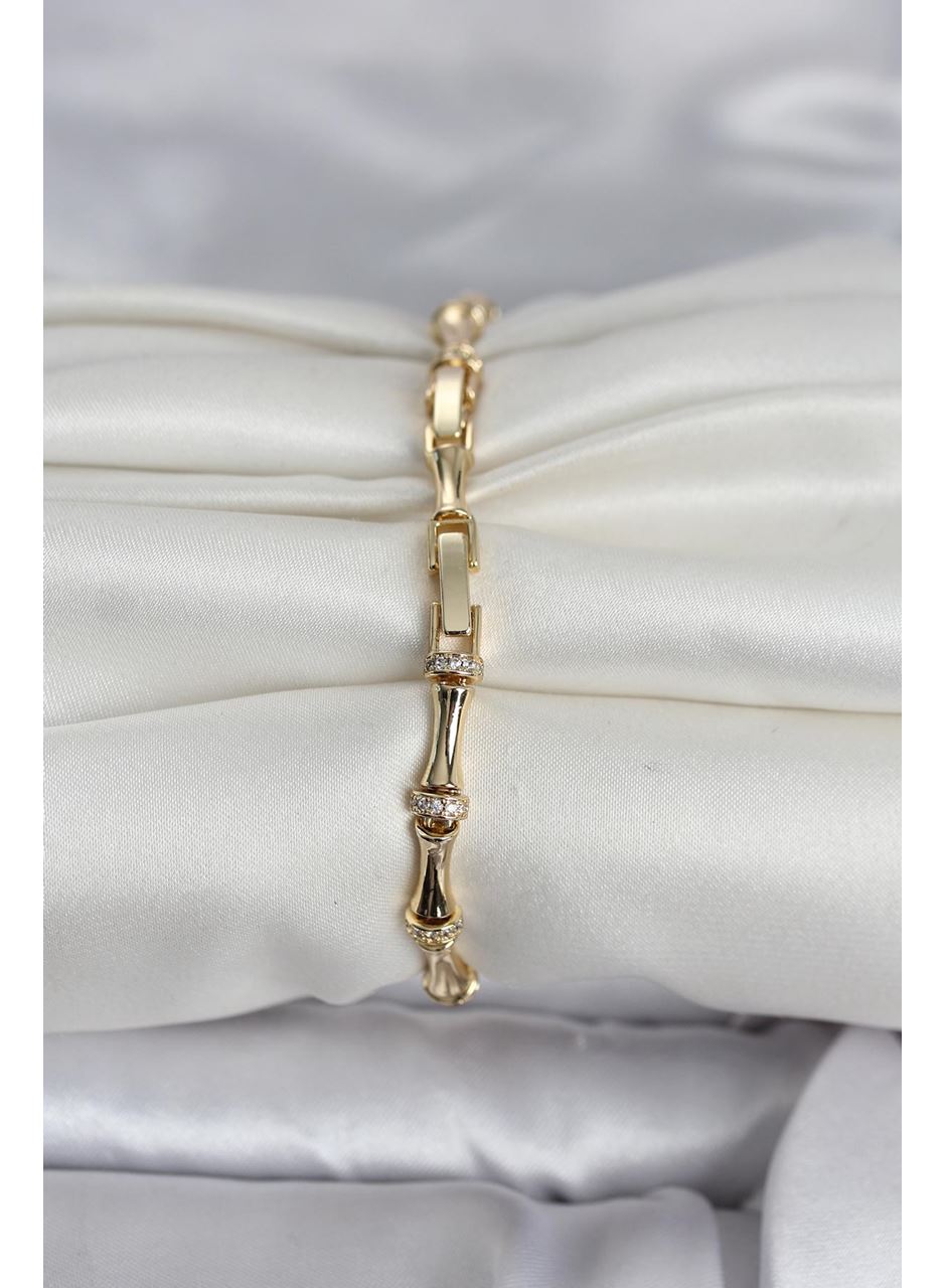 Pirinç Gold Renk Kemik Model Kadın Bileklik