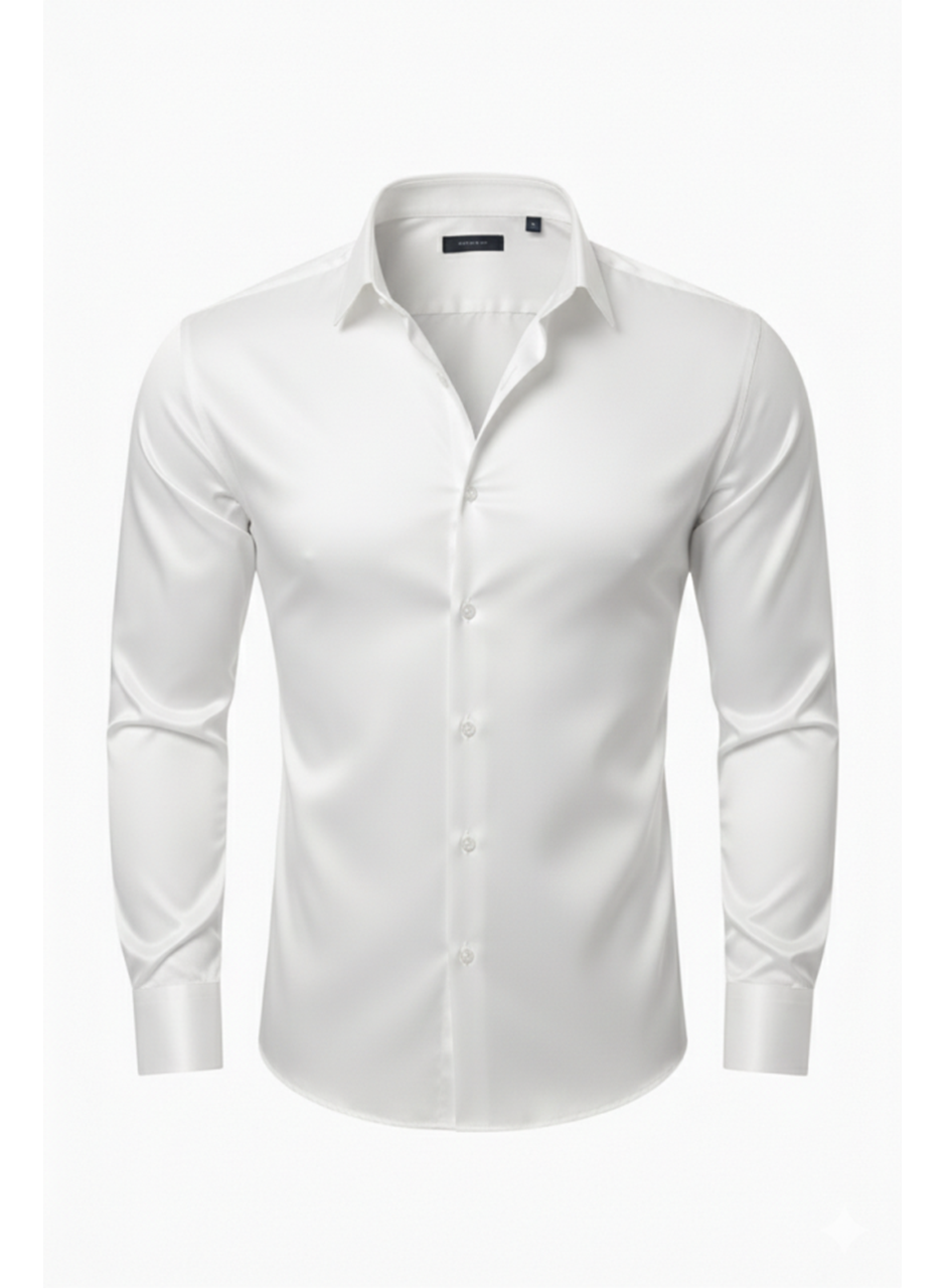 Erkek Saten Klasik Gömlek