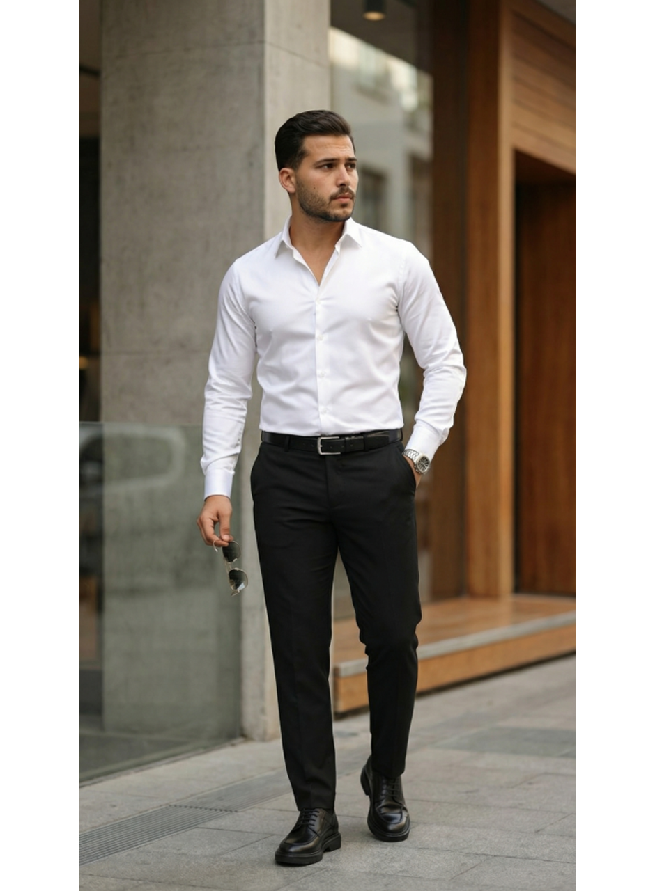 Erkek Saten Klasik Gömlek