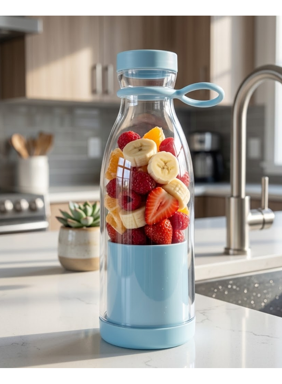 Mini Blender USB Şarjlı 380 ml Smoothie Hazırlayıcı Hafif ve Pratik Tasarım