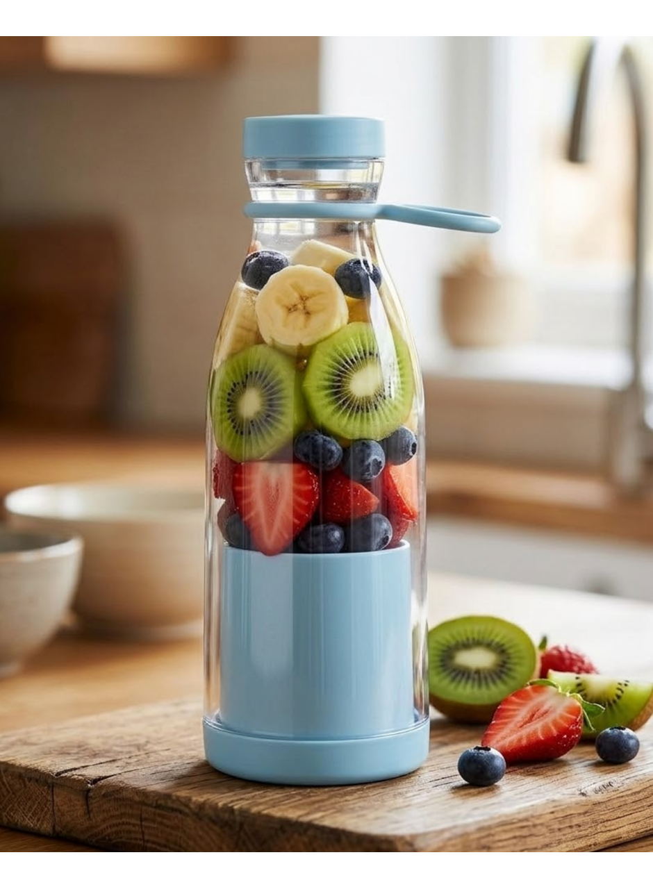 Kablosuz Taşınabilir Blender 380 ml Smoothie Milkshake Meyve Karıştırıcı