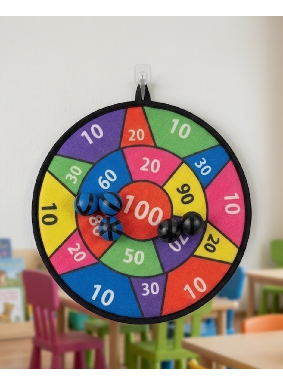 Eğitici Dart Oyunu Çocuklar İçin Güvenli Cırtlı Hedef Tahtası Seti