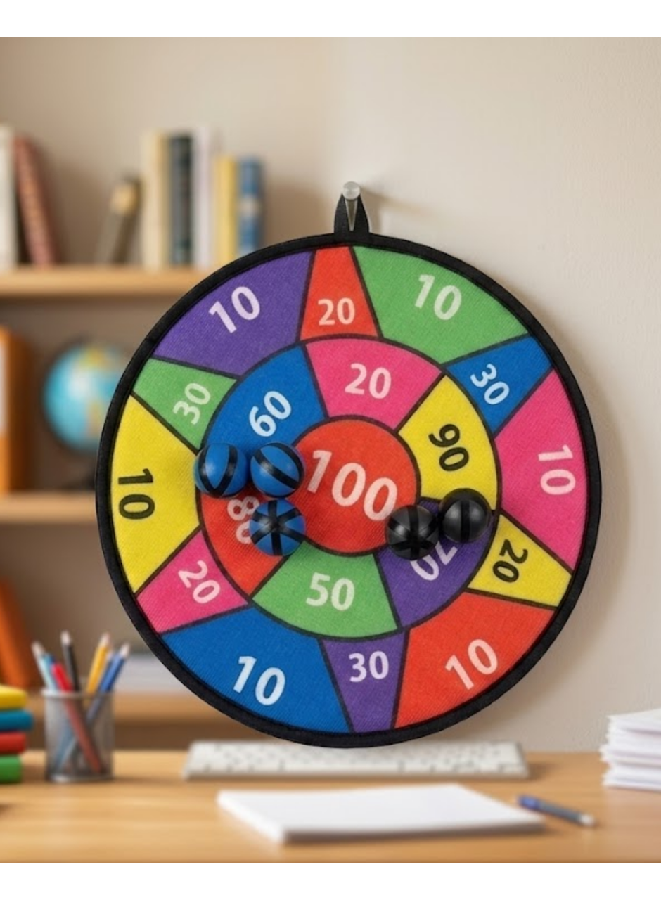 Güvenli Dart Oyunu Çocuklara Özel Cırtlı Toplu Hedef Tahtası Oyunu