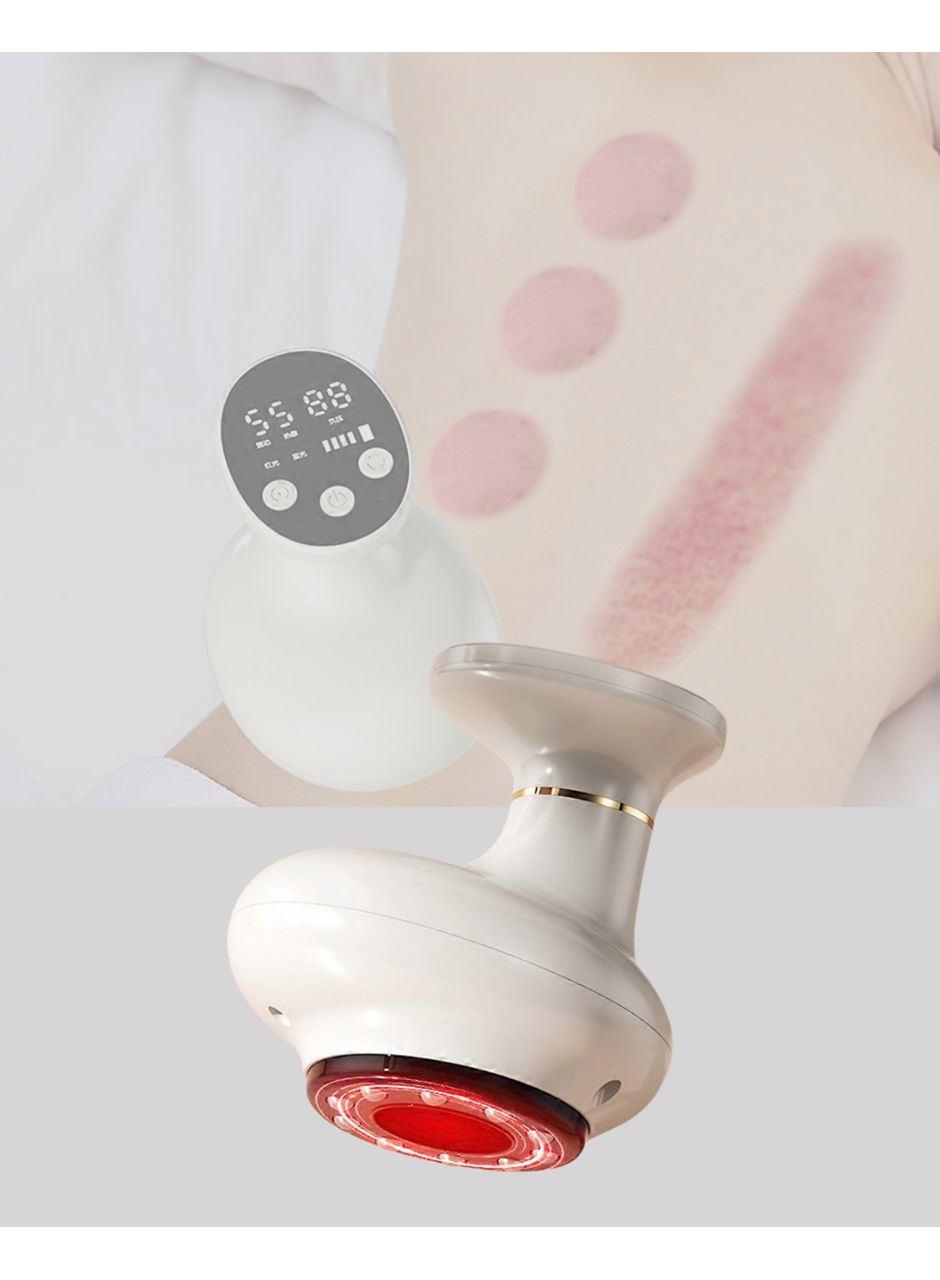 3’ü 1 Arada Şarjlı Masaj Cihazı Kupa Terapisi Sıcak Kompres Gua Sha