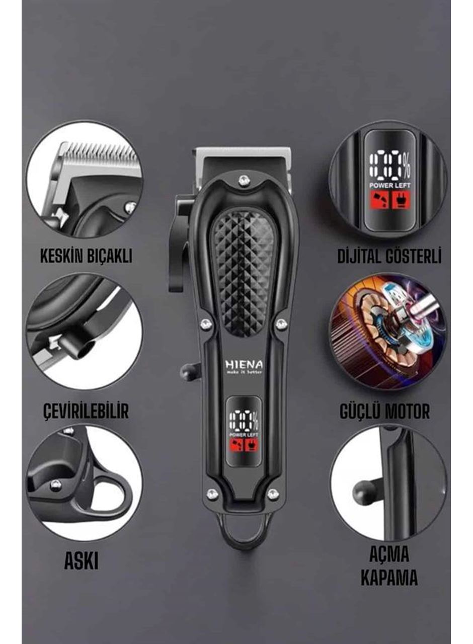 Suya Dayanıklı Tıraş Makinesi Keskin Bıçaklı Dijital Göstergeli Şarjlı