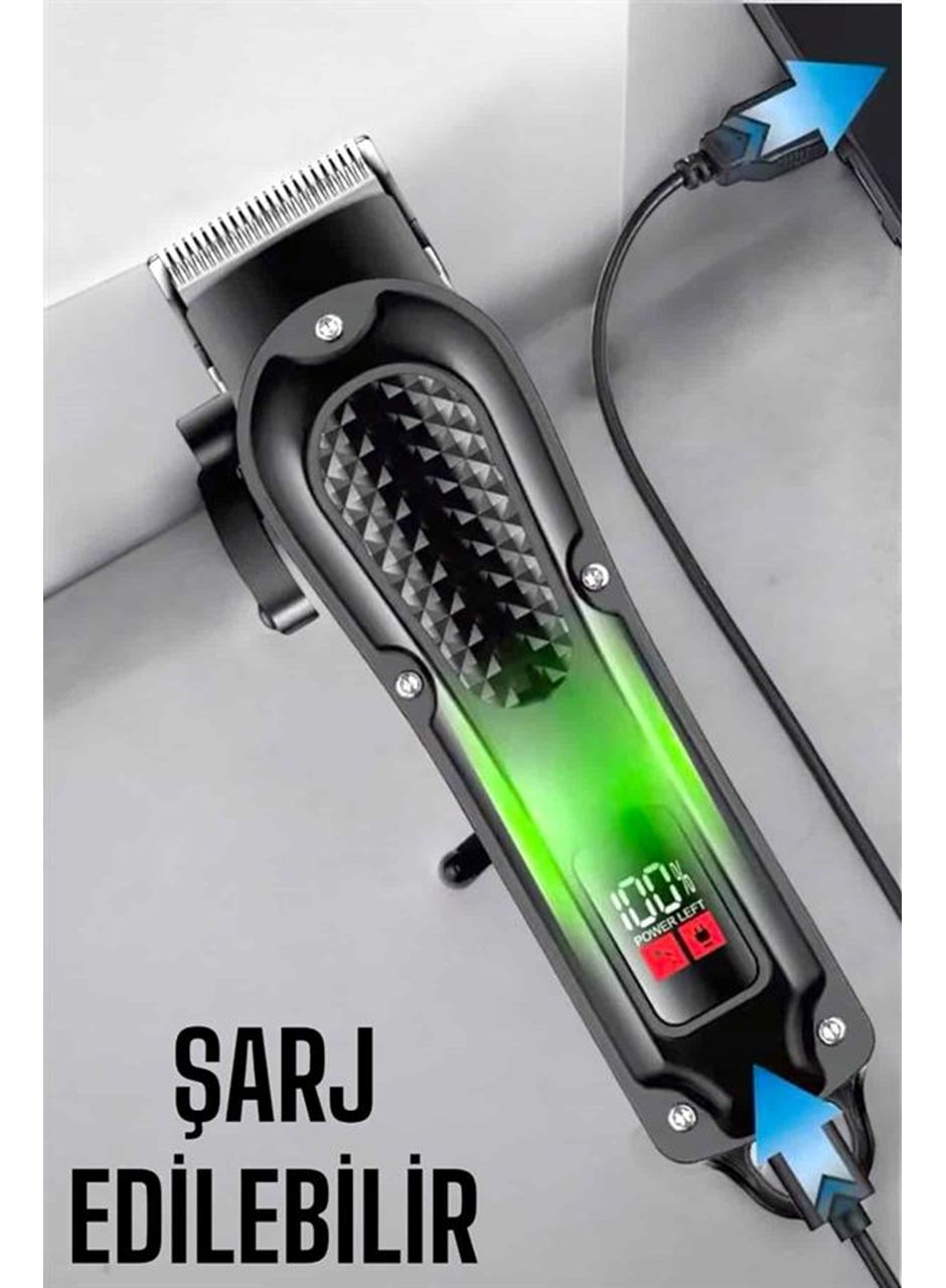 Suya Dayanıklı Tıraş Makinesi Keskin Bıçaklı Dijital Göstergeli Şarjlı