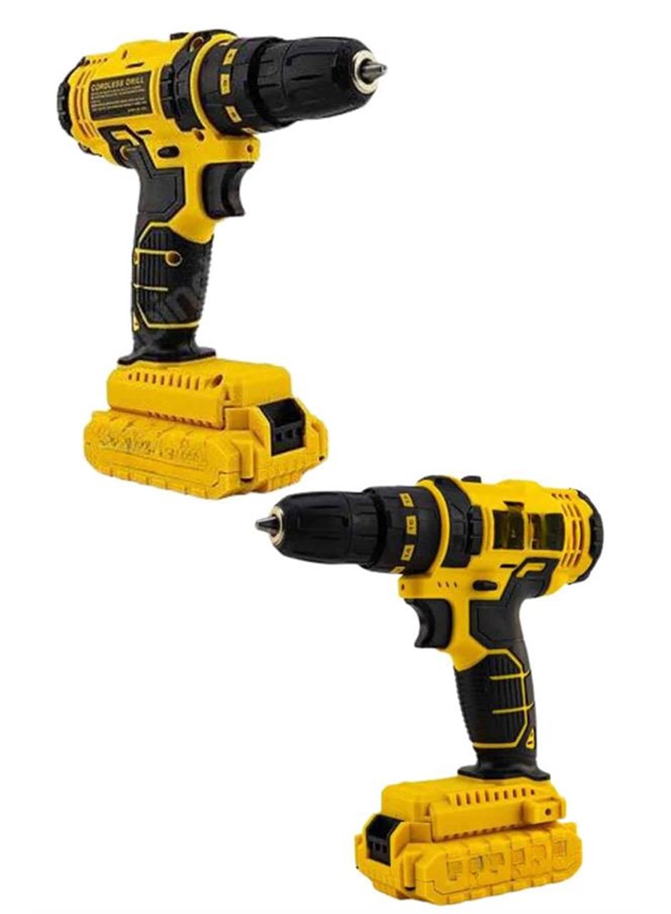 Profesyonel Çift Bataryalı Akülü Vidalama Şarjlı Matkap 24 Parça