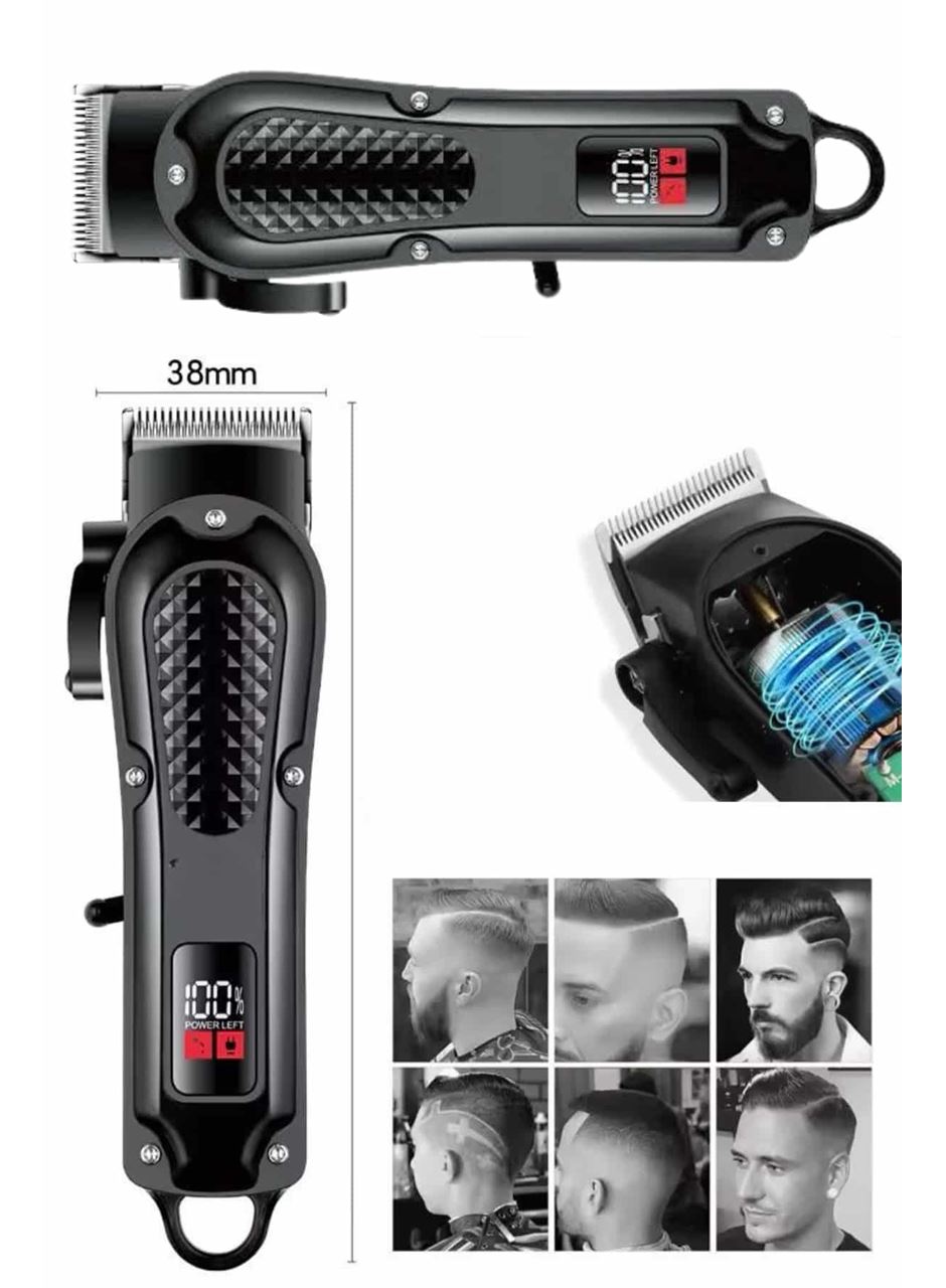 Dijital Profesyonel Kablosuz Saç Sakal Tıraş Makinası Sessiz Paslanmaz Çelik