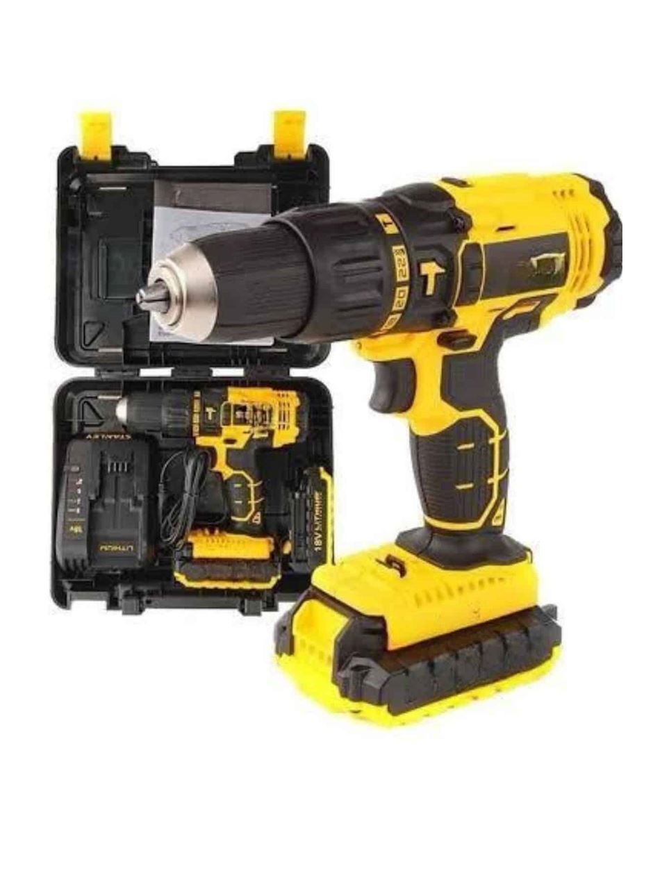 Metal Şanzıman Çift Akülü Bakır Sargı 24 Parça Led Aydınlatmalı Matkap Seti