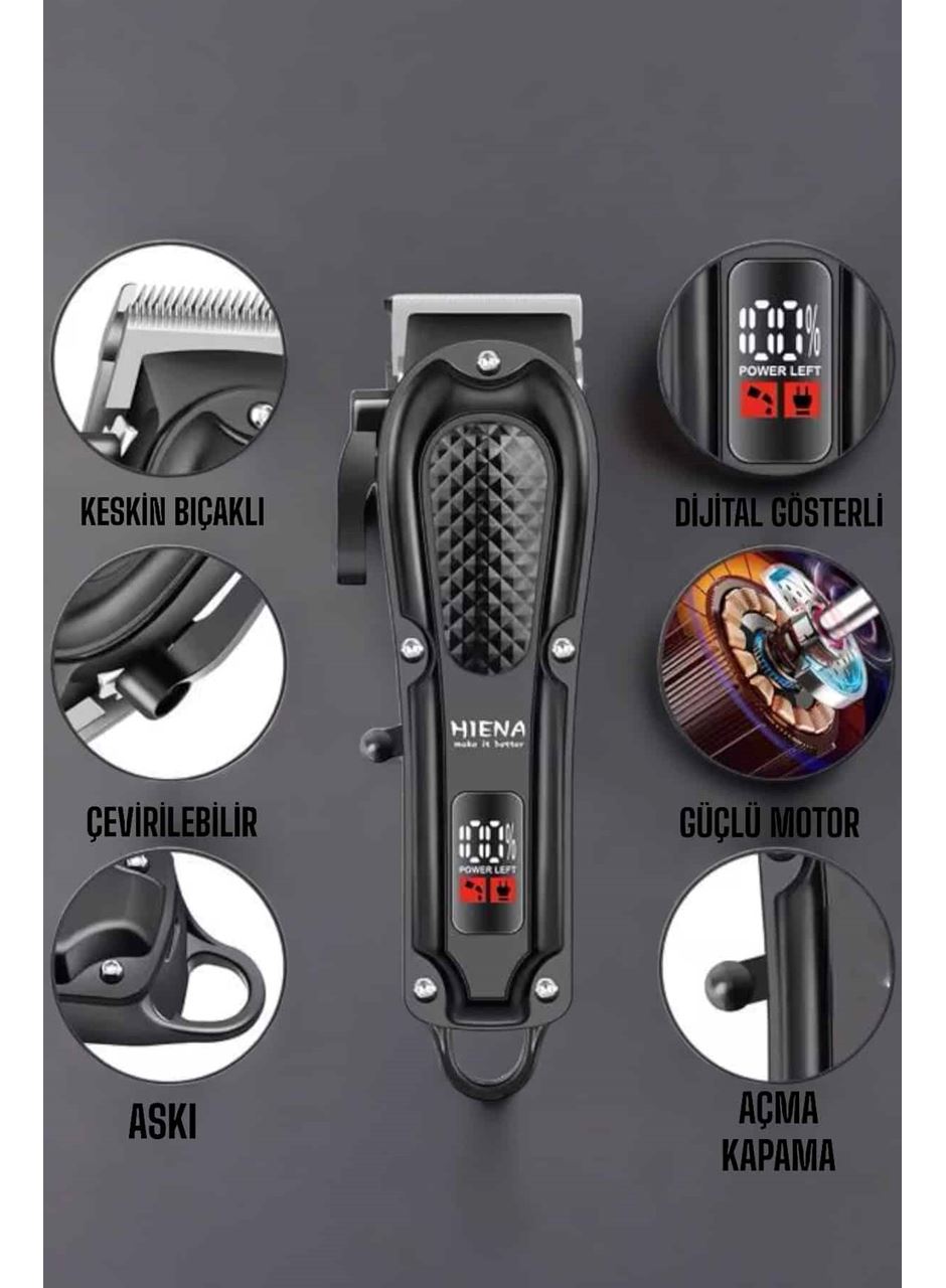 Suya Dayanıklı Tıraş Makinesi Keskin Bıçaklı Dijital Göstergeli Şarjlı