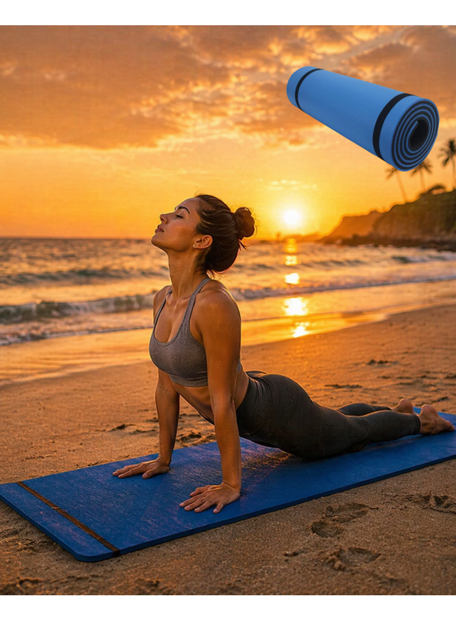 10MM YOGA MATI MAVİ