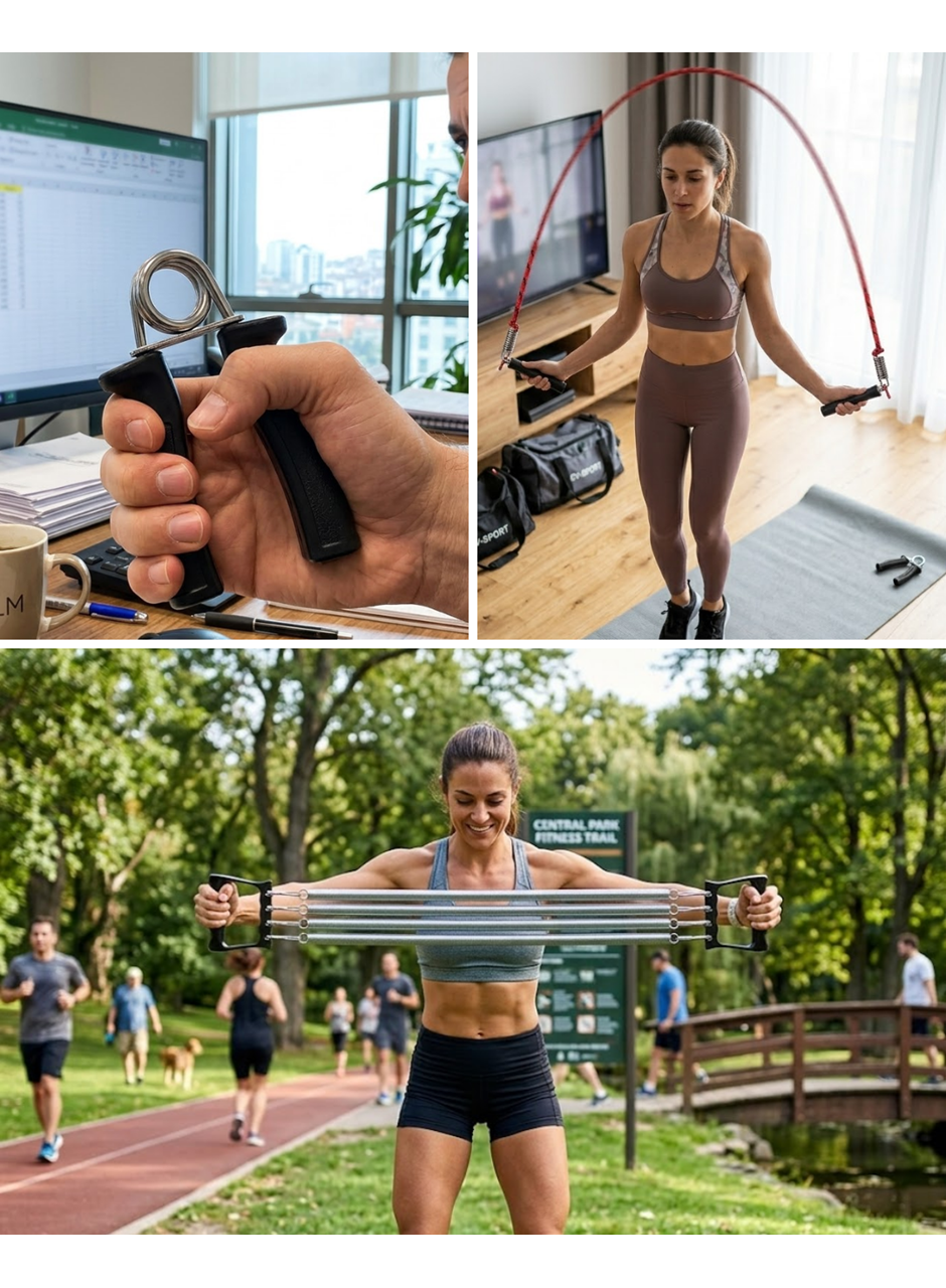 Ev Fitness Seti Kardiyo ve Kas Geliştirme Egzersiz Seti