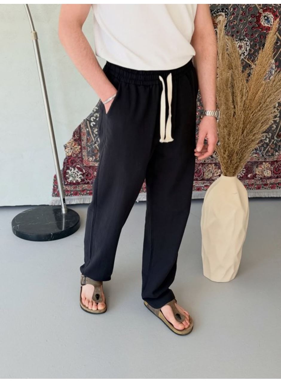 Erkek İthal Yıkamalı Keten Pantolon