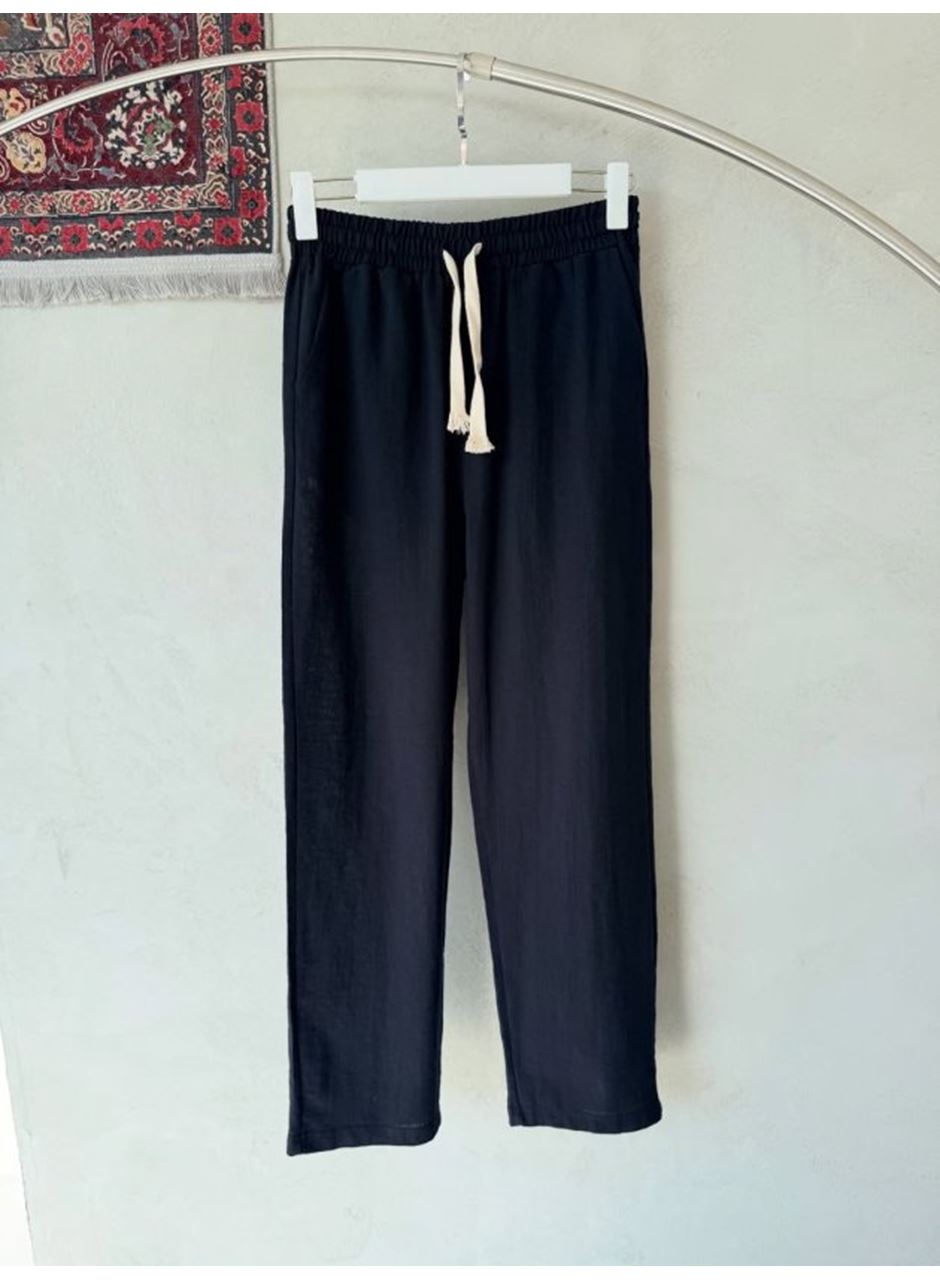 Erkek İthal Yıkamalı Keten Pantolon