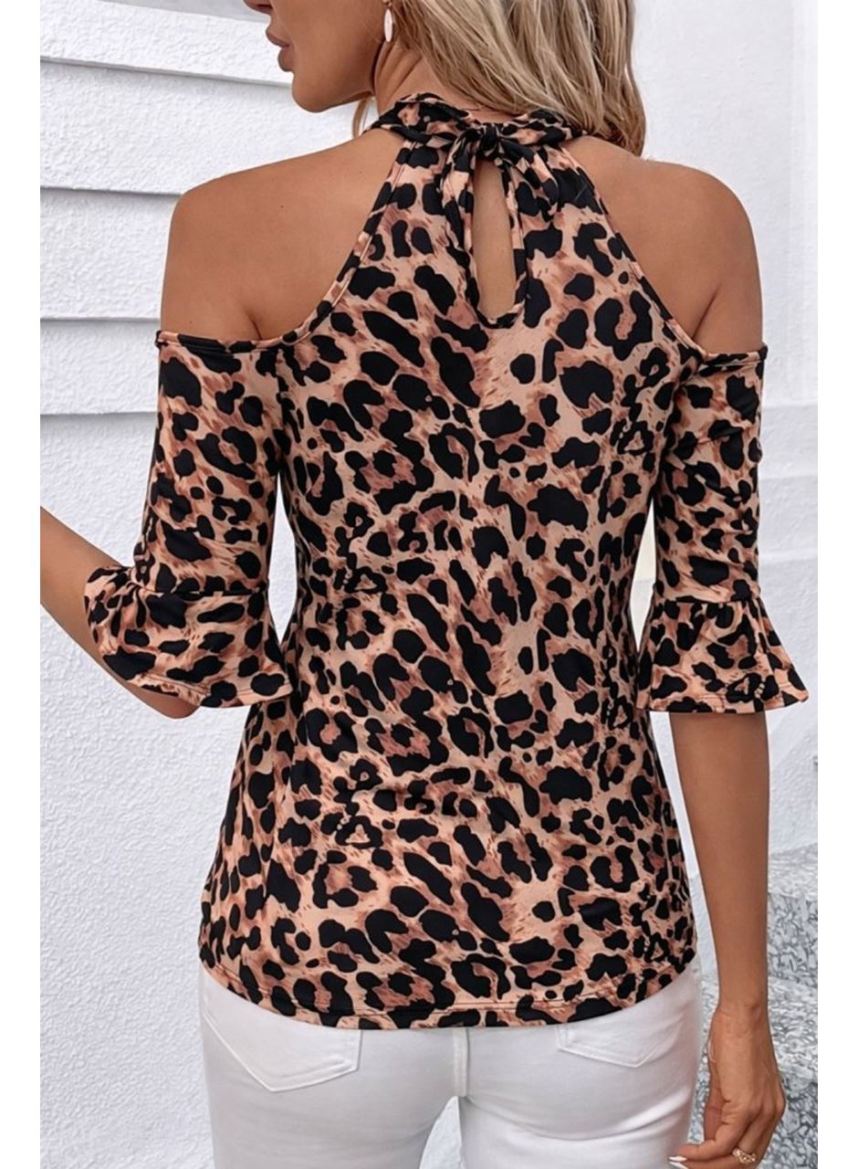 Kadın Kısa Kollu Omuzlardan Açık ön çapraz Detaylı Süprem Bluz