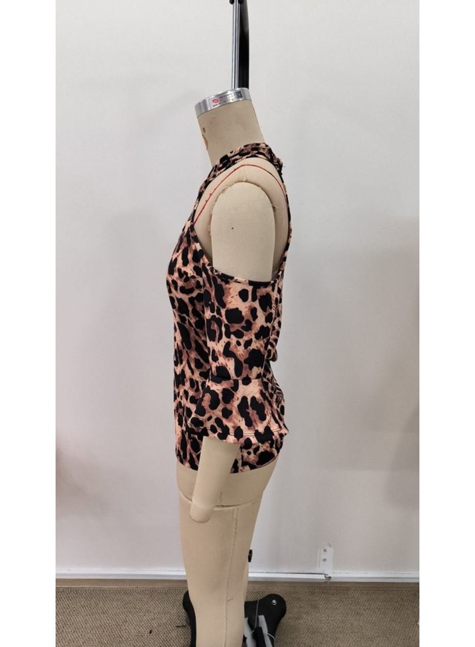 Kadın Kısa Kollu Omuzlardan Açık ön çapraz Detaylı Süprem Bluz